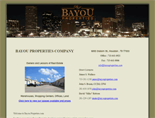 Tablet Screenshot of bayouproperties.com